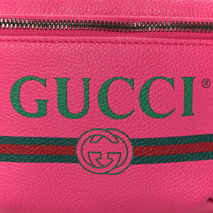 Gucci Grained Calfskin Small Logo Belt Bag Box Pink Green 8 of 10