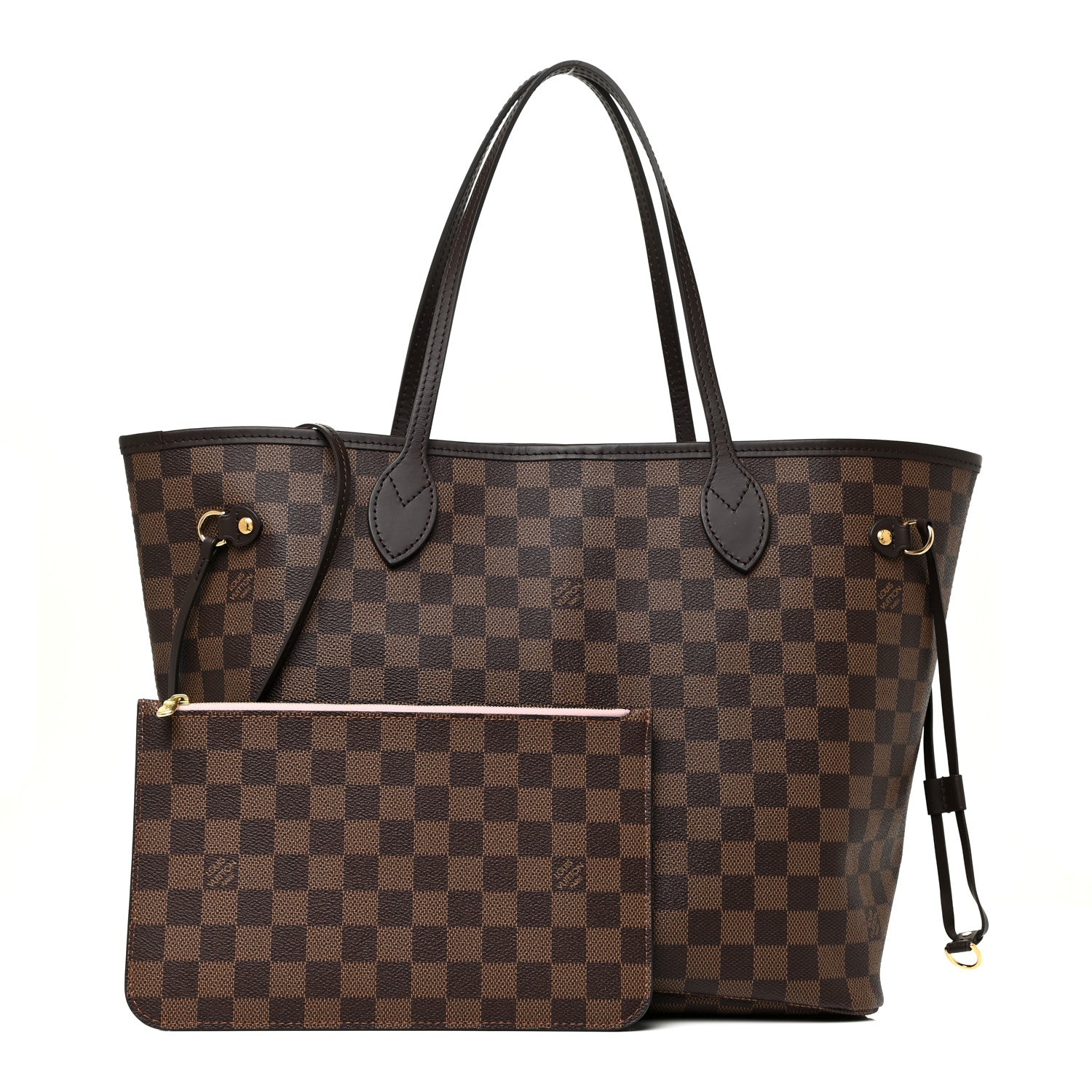 Louis Vuitton Damier Ebene Neo Neverfull MM Rose Ballerine 1 of 21