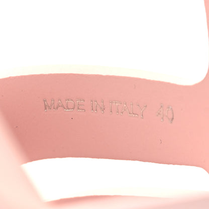 Prada Foam Rubber Metal Triangle Logo Monolith 55mm Cage Sandals 40 Alabastro 6 of 9