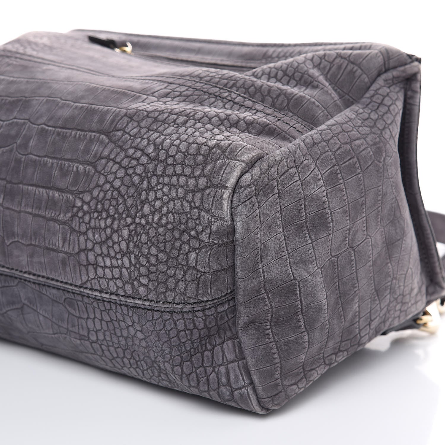Givenchy Nubuck Crocodile Embossed Medium Pandora Grey 9 of 11