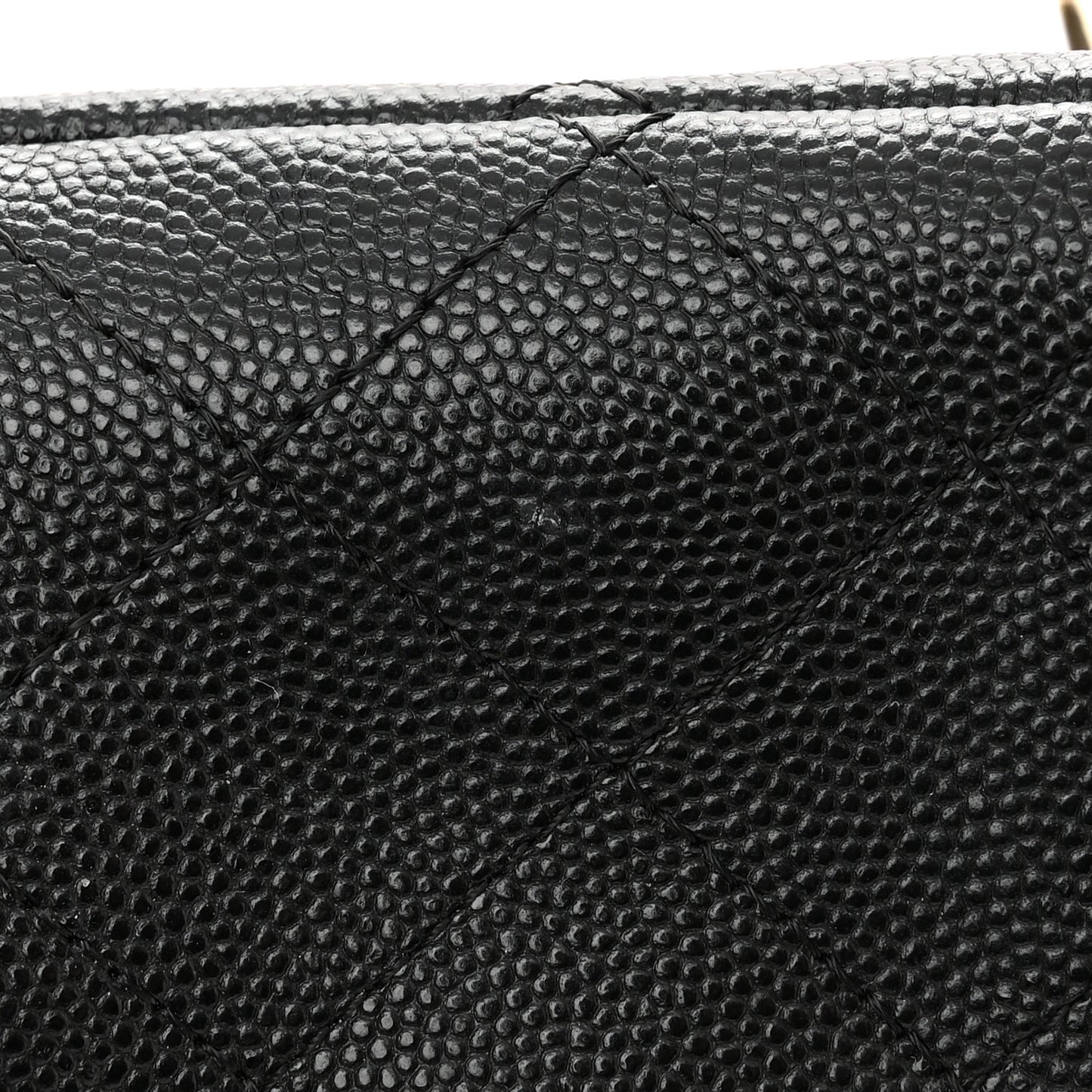 Caviar Quilted Mini Square Flap Black