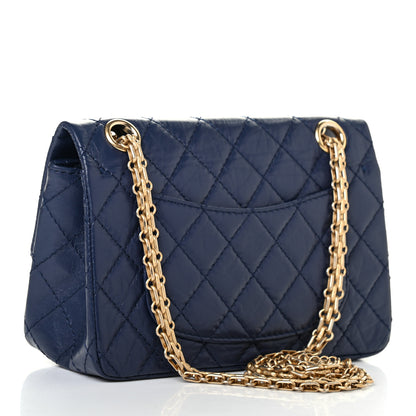 Chanel Aged Calfskin Quilted 2.55 Reissue Mini Flap Navy 2 of 4