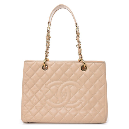 Chanel Caviar Quilted Grand Shopping Tote GST Beige Clair 1 of 16