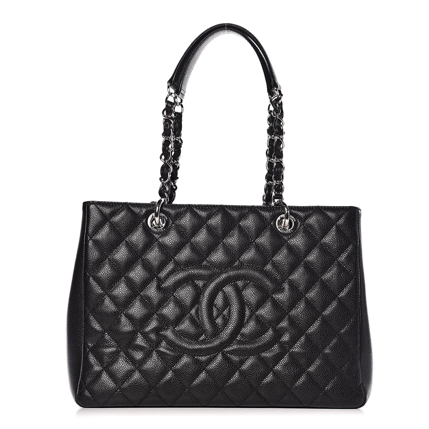 Caviar Quilted Grand Shopping Tote GST Black