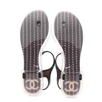 Chanel Jelly Camellia Sandals 39 Black 7 of 7