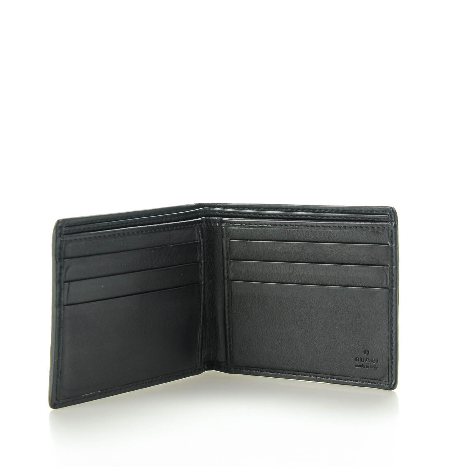 Gucci Guccissima Web Bi-Fold Wallet Black 5 of 7