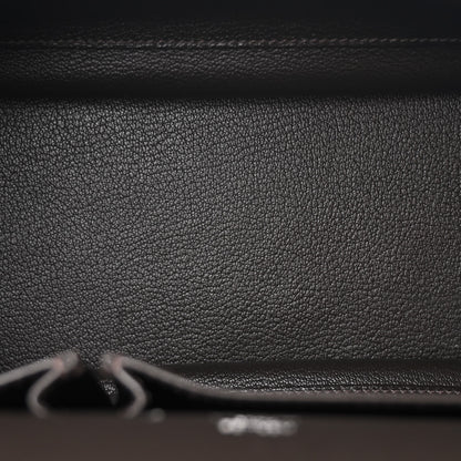 Hermes Taurillon Clemence Jypsiere 28 Chocolate 5 of 10