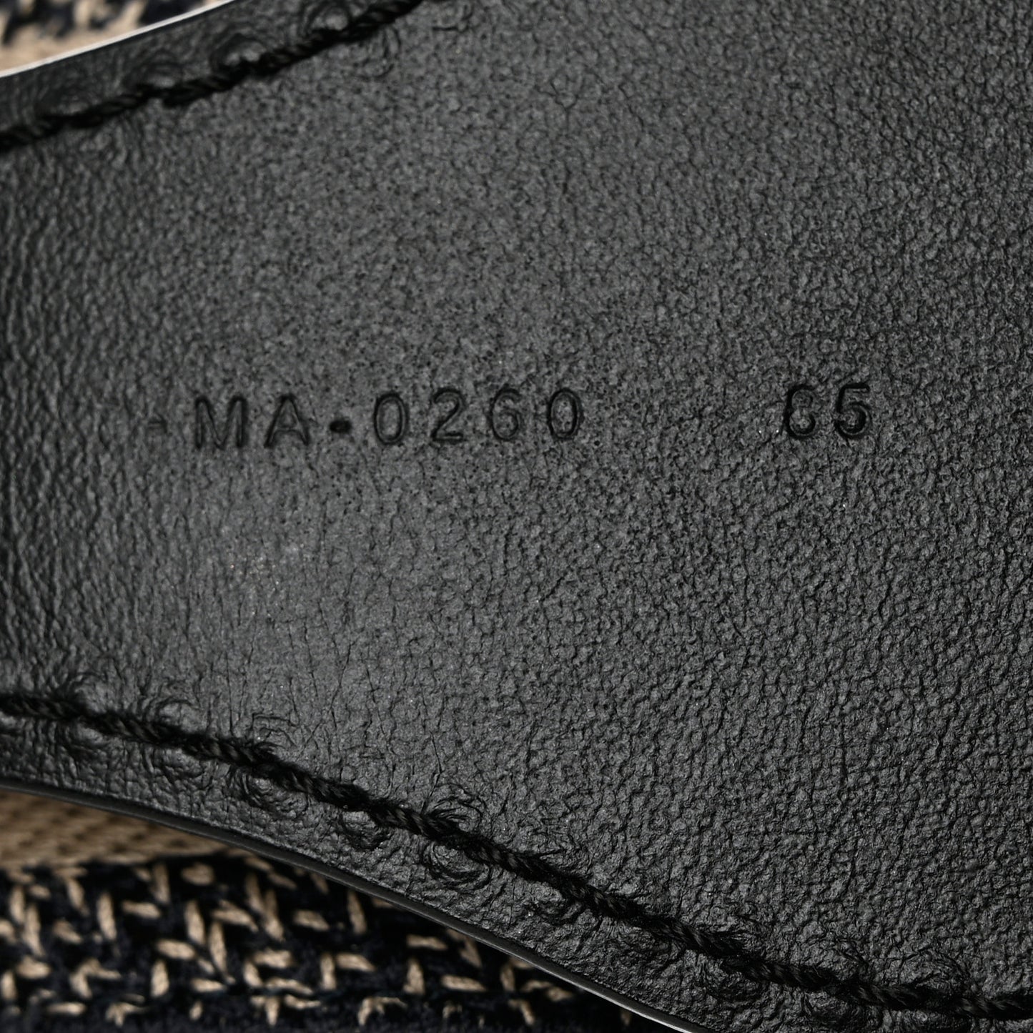 Canvas Embroidered Large Book Belt 85 34 Bleu