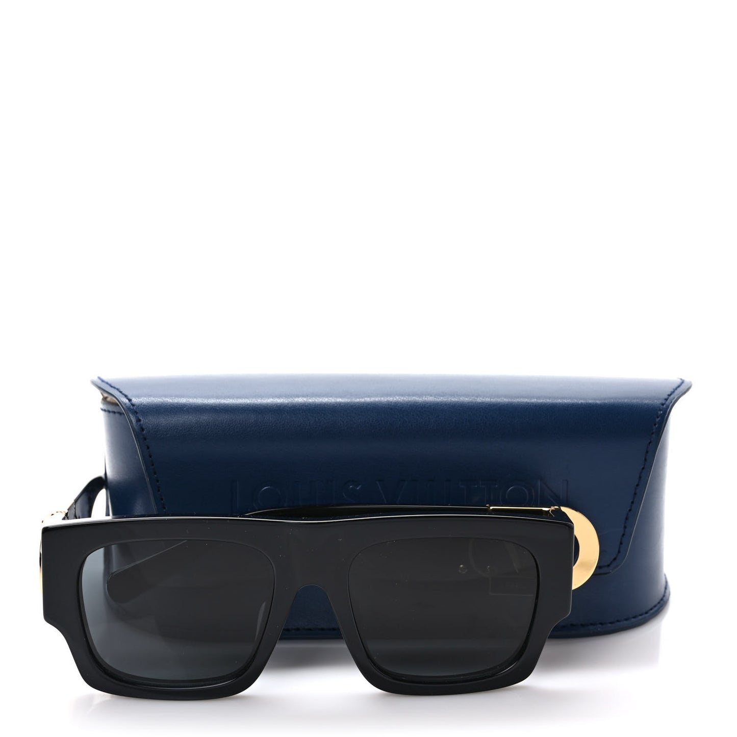 Acetate LV Link Square Sunglasses Z1478E Black