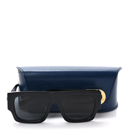 Louis Vuitton Acetate LV Link Square Sunglasses Z1478E Black 7 of 7