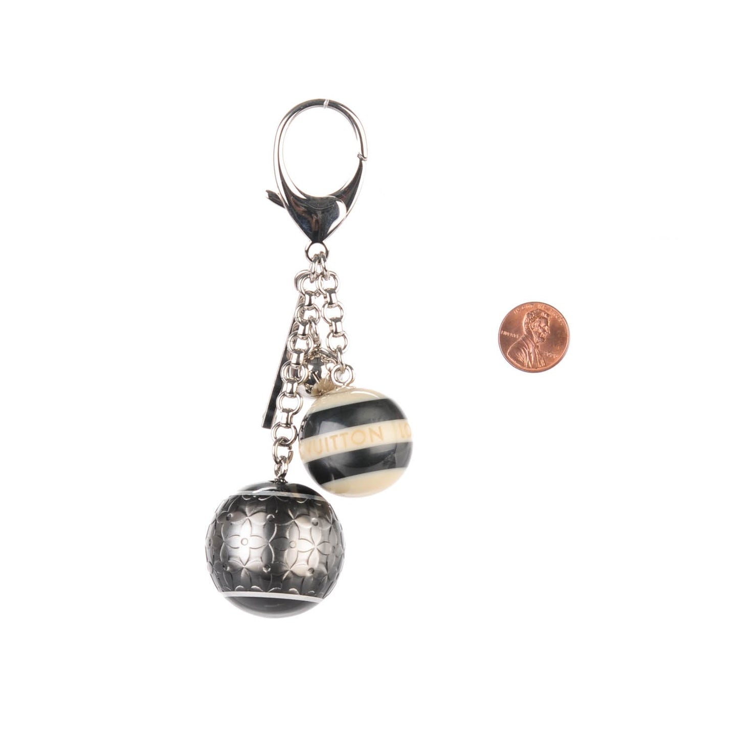 Mini Lin Croisette Bag Charm Black