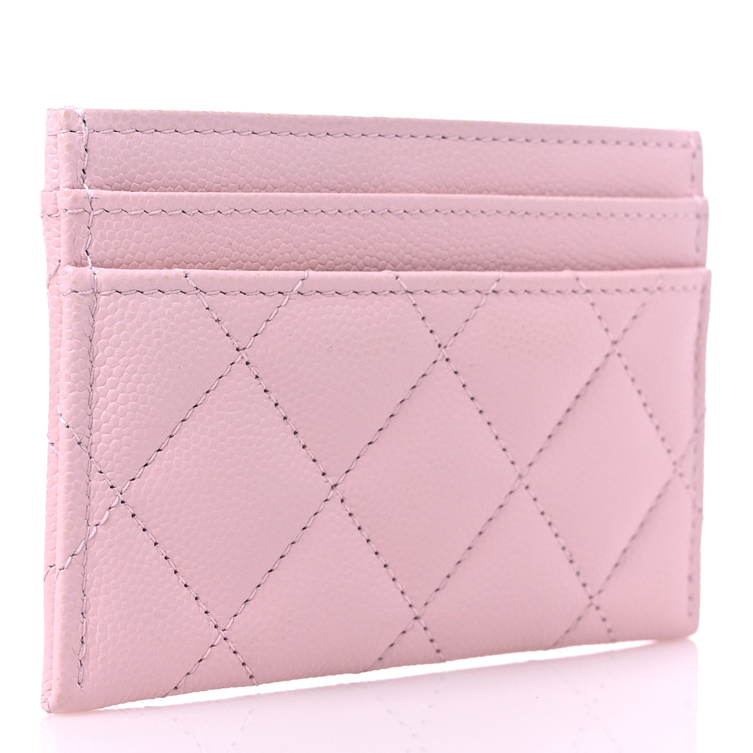 Chanel Caviar Quilted Crystal Card Holder Pink 3 of 8