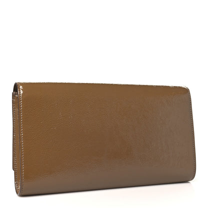 Saint Laurent Textured Patent Calfskin Monogram Large Belle De Jour Clutch Nude 3 of 9