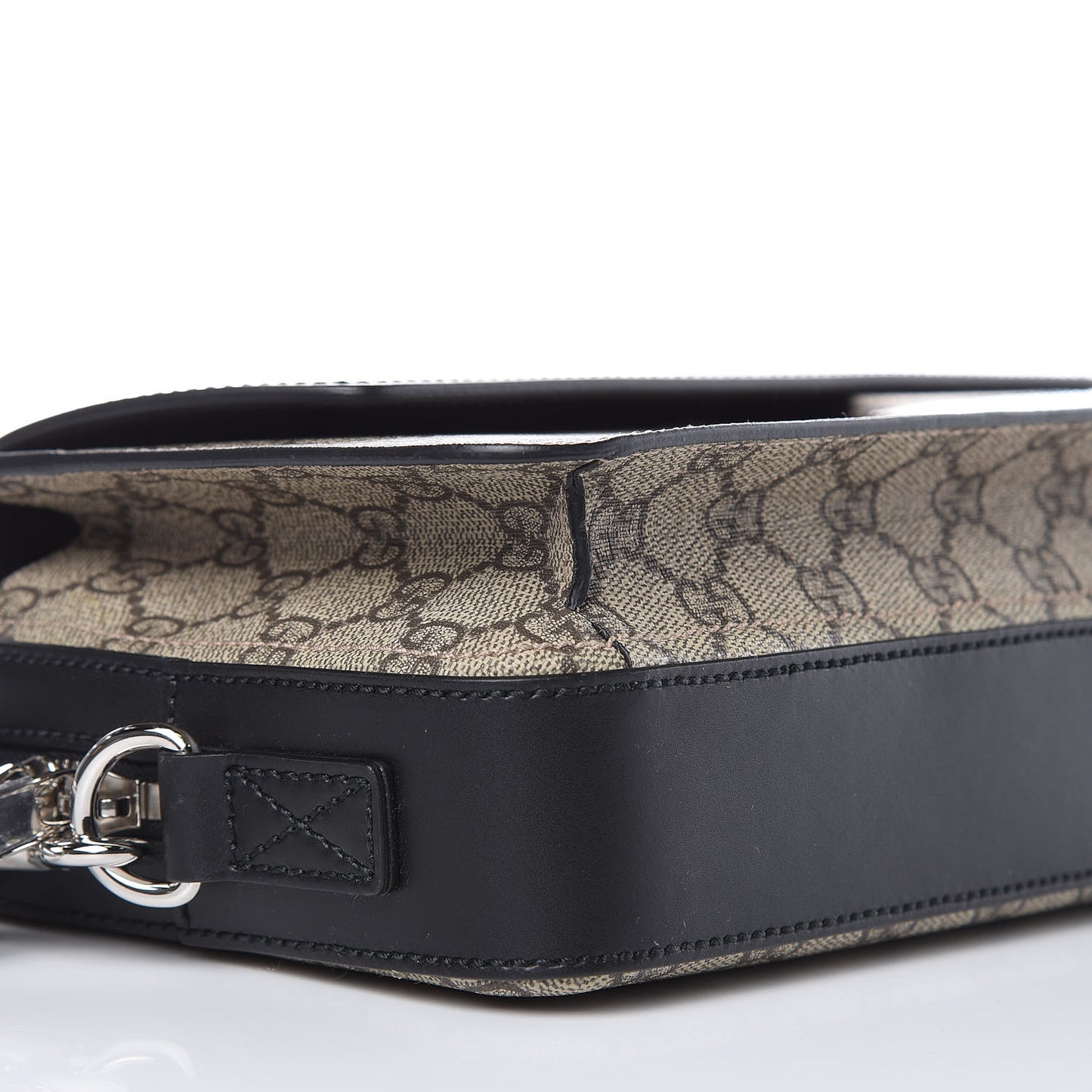 GG Supreme Monogram Mens Eden Wristlet Black
