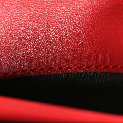 Gucci GG Supreme Monogram Cherry Embellished Card Case Wallet Hibiscus Red 8 of 8