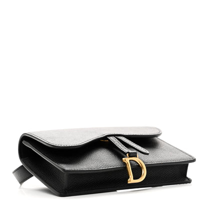 Christian Dior Grained Calfskin Saddle Belt Bag Black 4 of 10