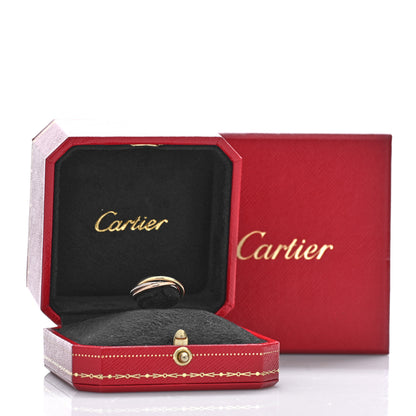 Cartier 18K Pink Yellow White Gold Extra Small Trinity Ring 48 4.5 5 of 5