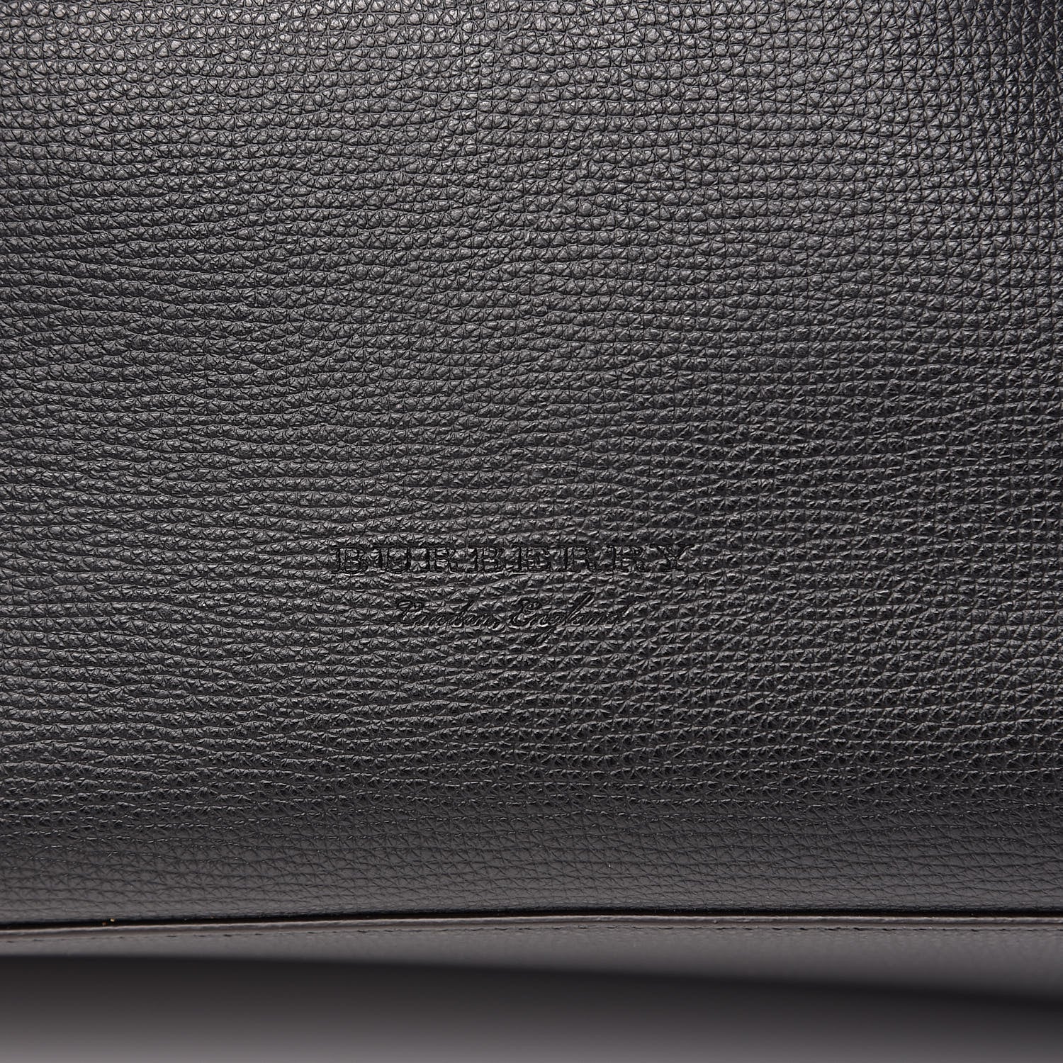 Burberry Grainy Calfskin Haymarket Check Medium Reversible Tote Black 16 of 16