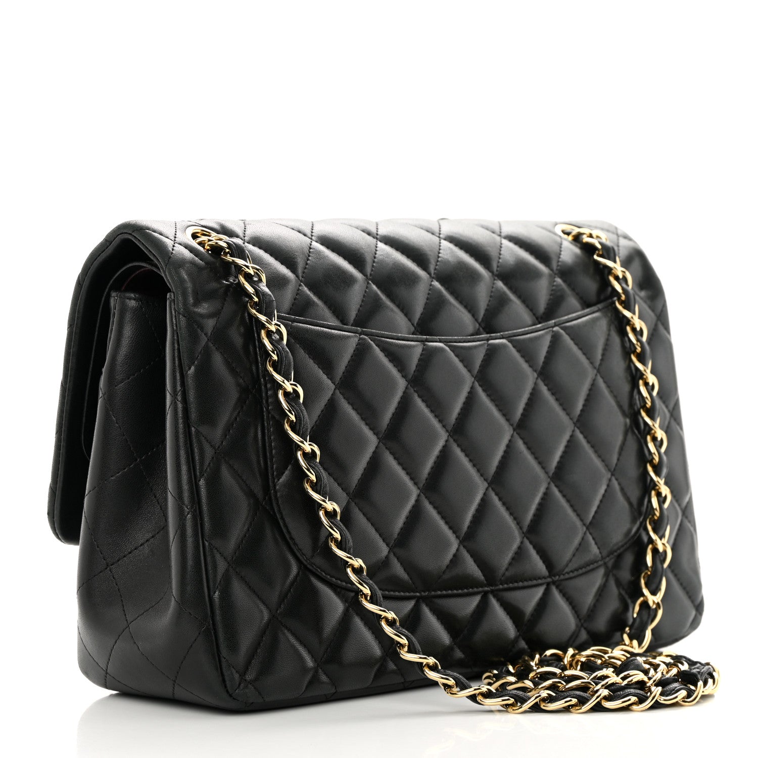 Chanel Lambskin Quilted Jumbo Double Flap Black 3 of 20
