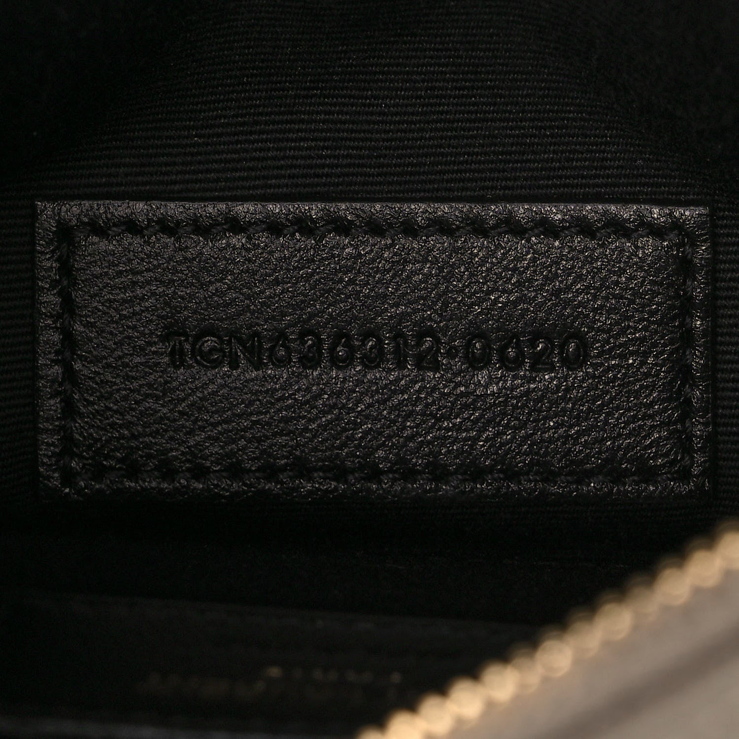 Saint Laurent Grain De Poudre Chevron Monogram Bill Pouch Sea Salt 7 of 10