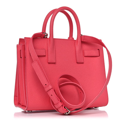 Saint Laurent Grained Calfskin Nano Sac De Jour Coral 3 of 22