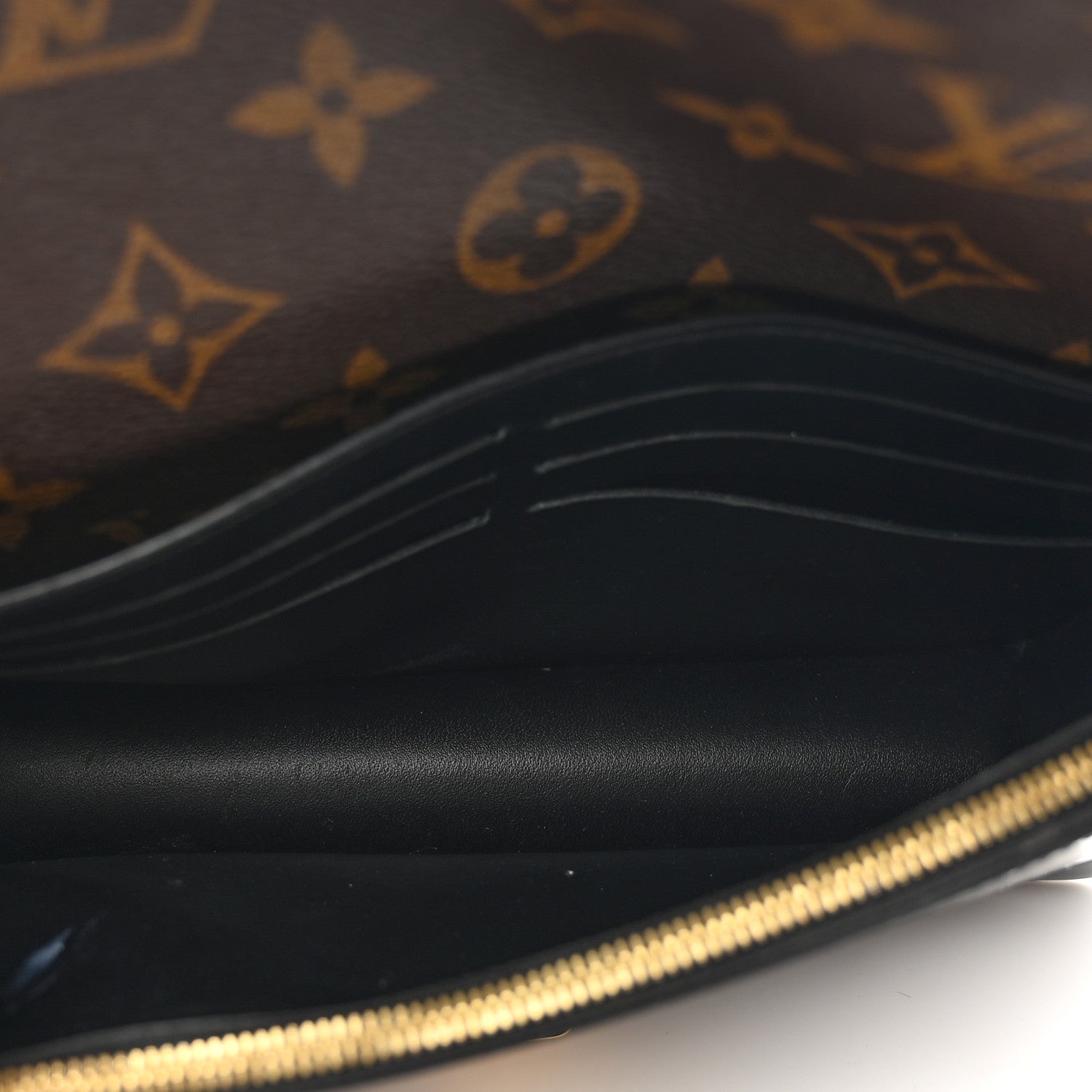 Louis Vuitton Patent Calfskin Monogram Cherrywood Chain Wallet Black 6 of 11