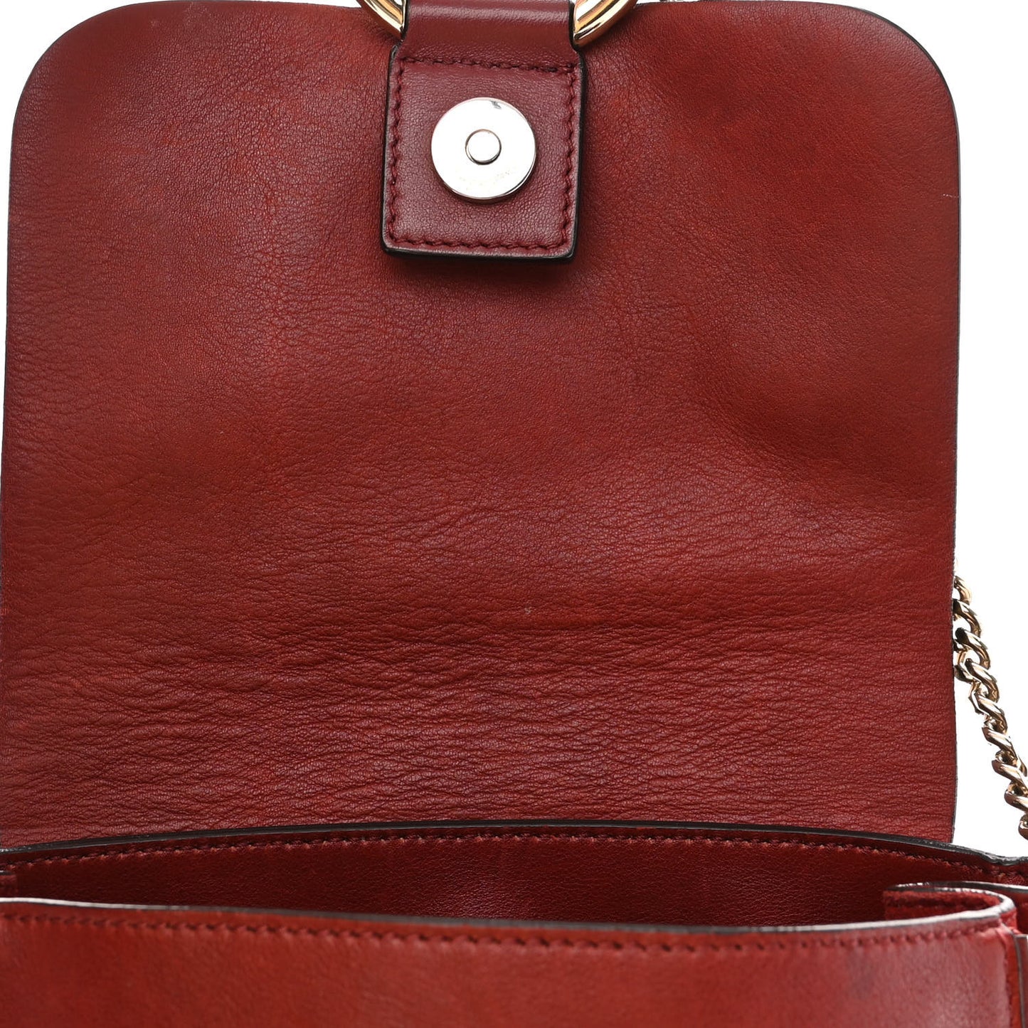 Suede Calfskin Small Faye Backpack Sienna Red