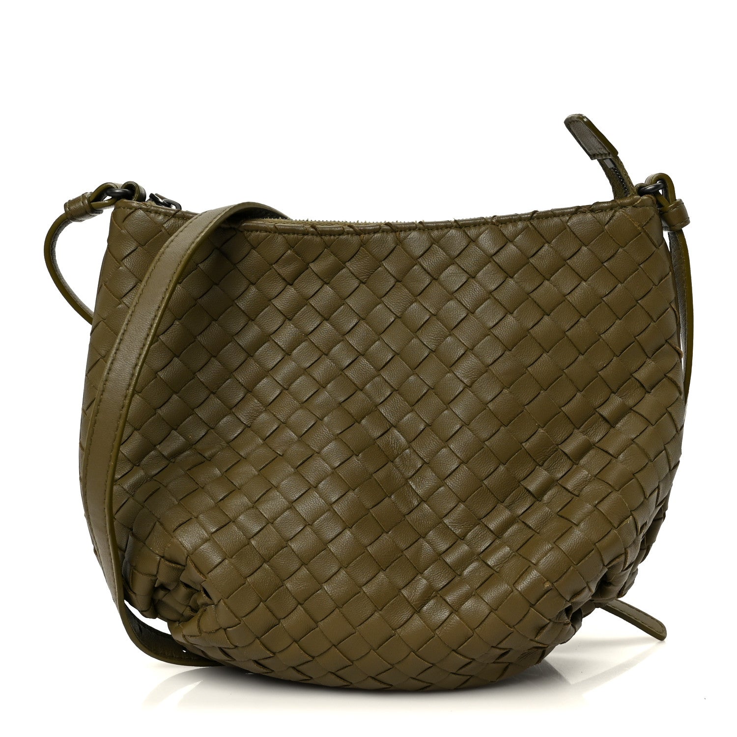 Bottega Veneta Nappa Intrecciato Crossbody Olive 1 of 12