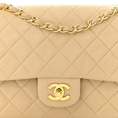 Chanel Lambskin Quilted Medium Double Flap Beige 8 of 19