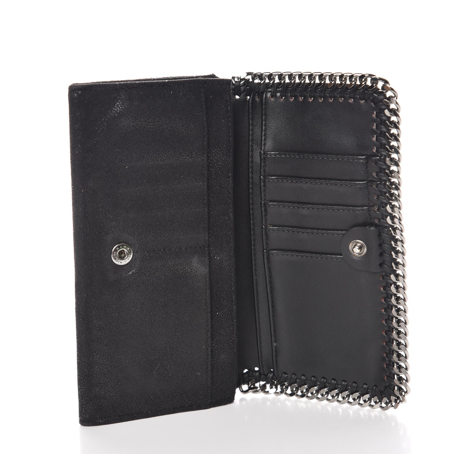 Stella McCartney Shaggy Deer Falabella Flap Wallet Black 5 of 9