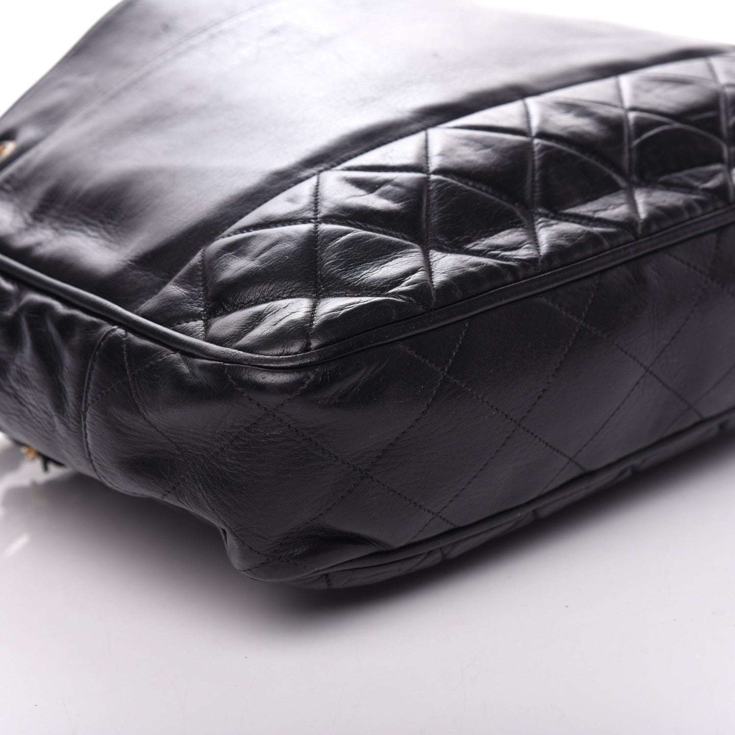 Chanel Lambskin Shopping Tote Black 8 of 9