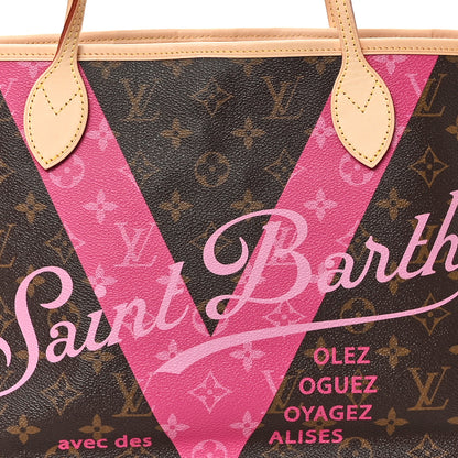 Louis Vuitton Monogram Saint Barth V Neverfull MM Hot Pink 10 of 12