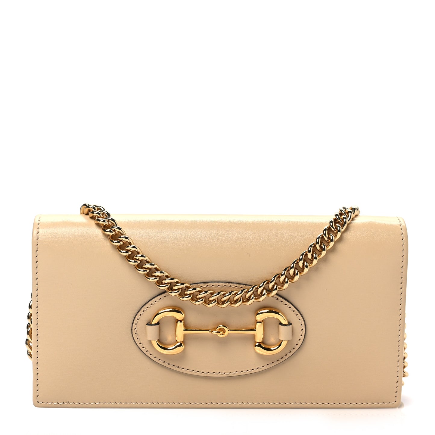 Boarded Plutone Calfskin Horsebit 1955 Wallet On Chain Bubble Tea