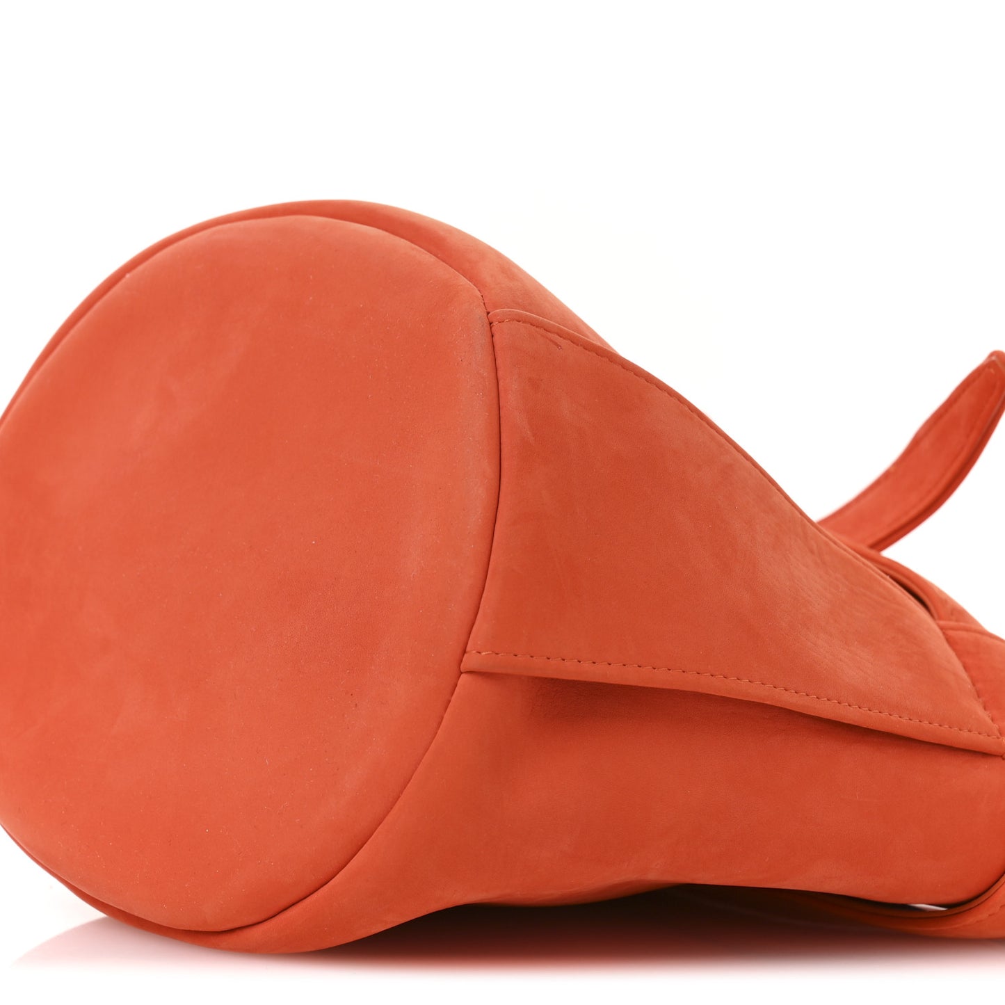 Nubuck Mini Leo Bucket Bag Orange