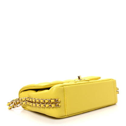 Chanel Caviar Quilted Mini CC You Flap Yellow 4 of 9
