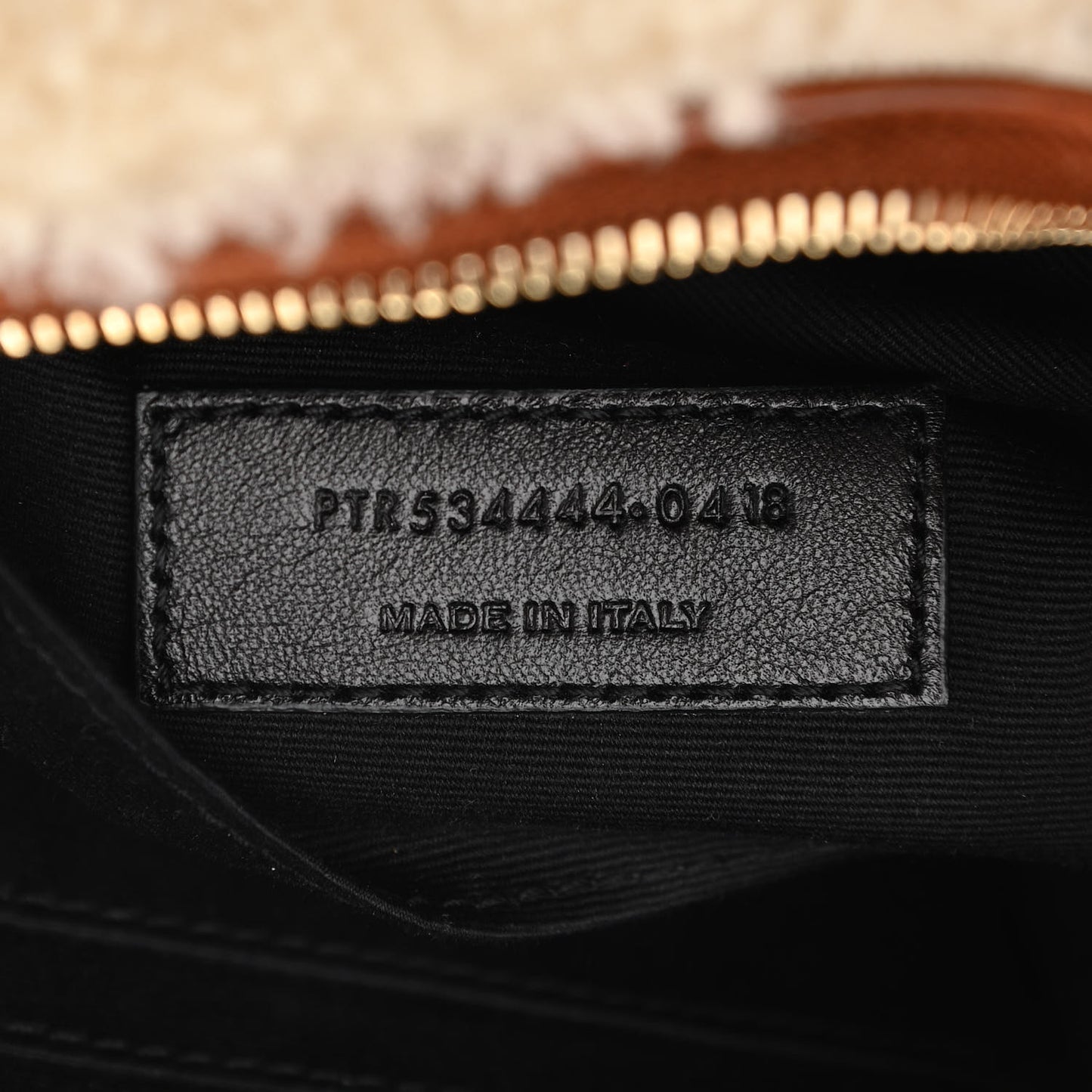 Shearling Monogram Lou Belt Bag Beige