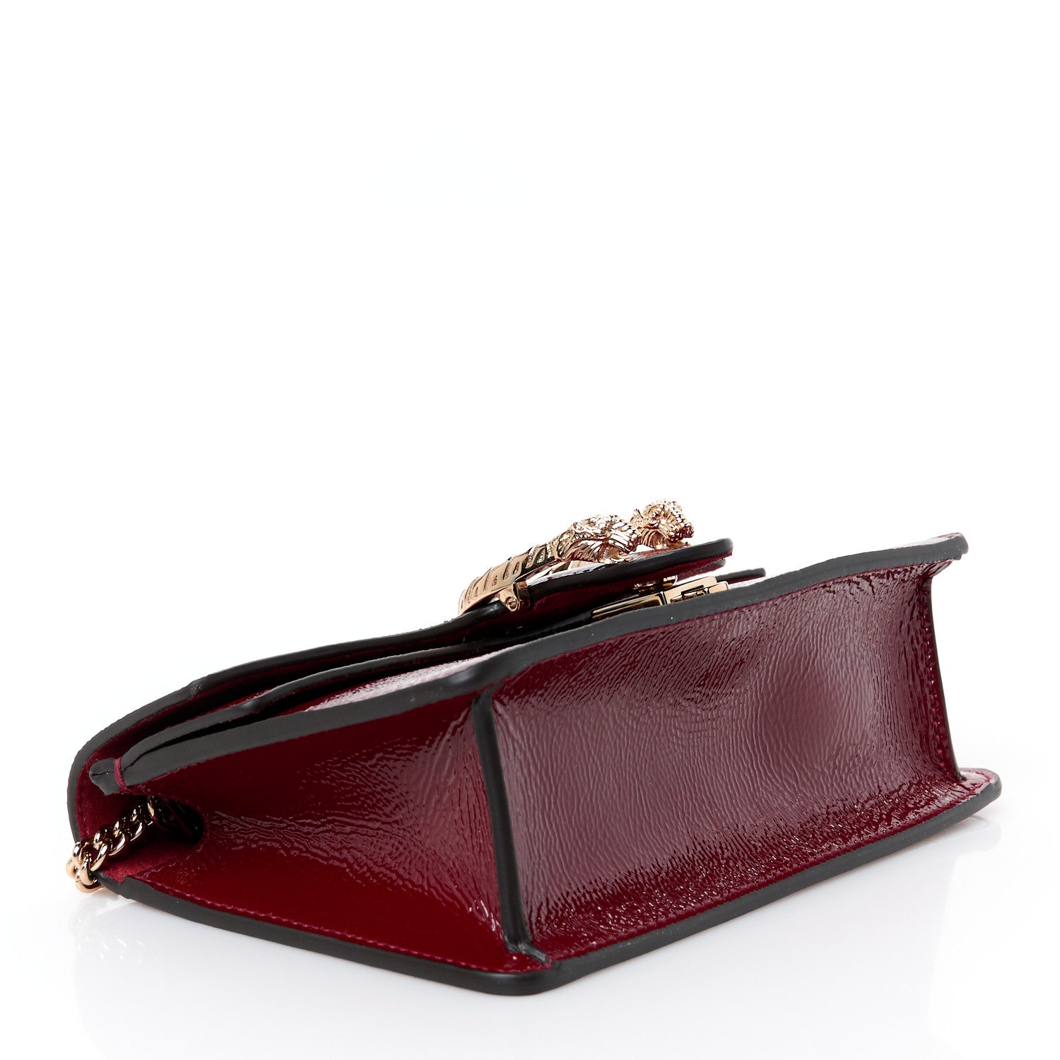 Gucci Crinkled Patent Mini Dionysus Shoulder Bag Rosso Ancora Red 4 of 10