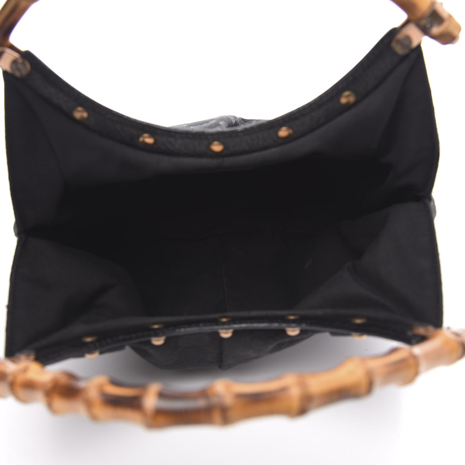 Gucci Monogram Bamboo Small Handbag Black 5 of 10