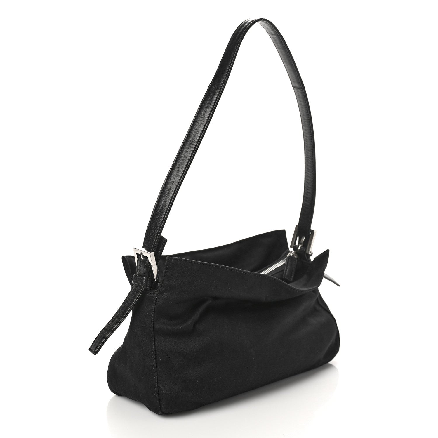 Fendi Neoprene Shoulder Bag Black 2 of 11