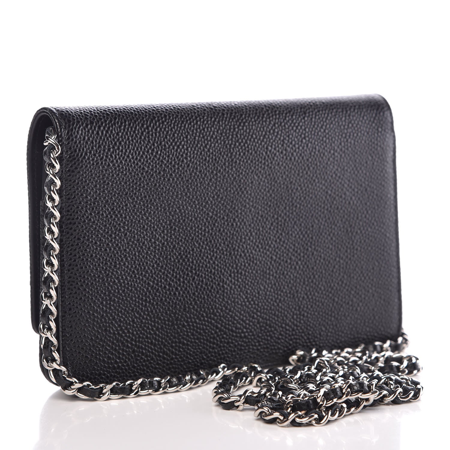 Chanel Caviar Timeless CC Wallet On Chain WOC Black 3 of 9