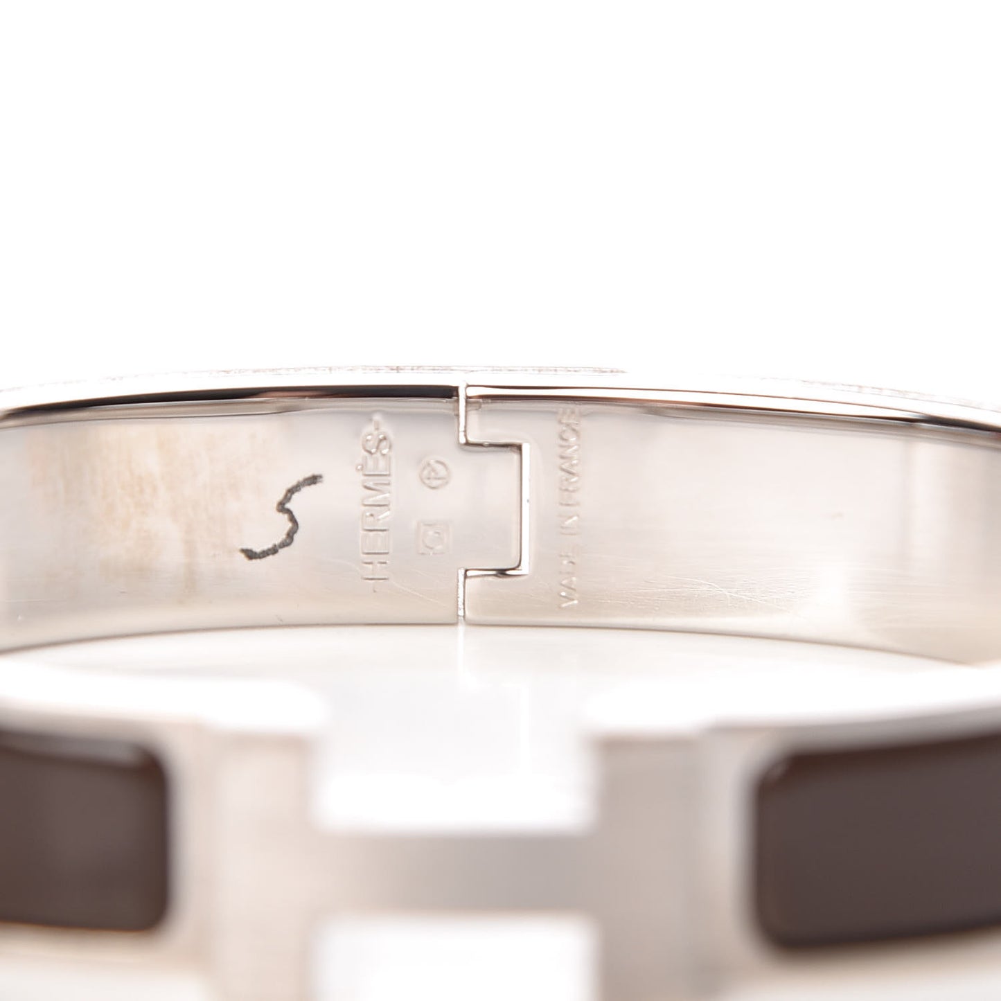 Enamel Narrow Clic Clac HH Bracelet GM Cachou