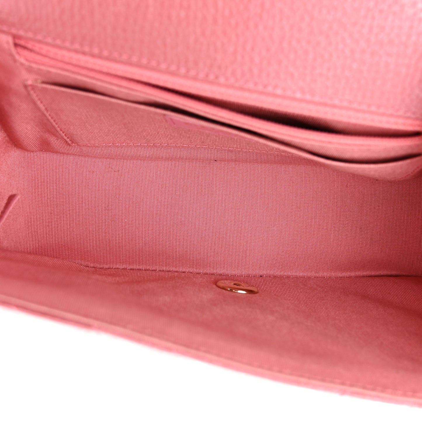 Calfskin Chevron Quilted Statement Flap Pink