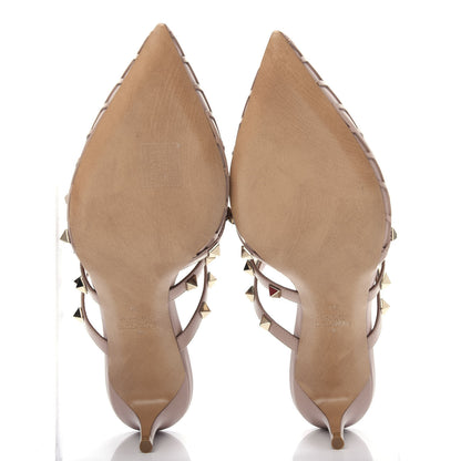Valentino Garavani Calfskin Boudoir Rockstud 50mm Cage Mules 38 Rose Cannelle 6 of 11