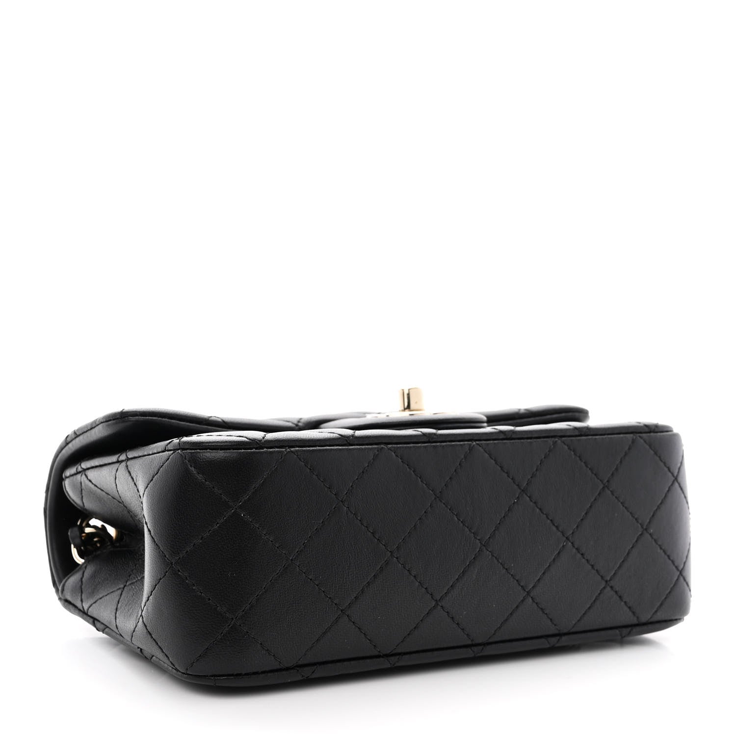 Chanel Lambskin Quilted Enamel Mini Rectangular Pearl Crush Flap Black 4 of 12