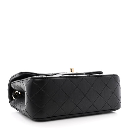 Chanel Lambskin Quilted Enamel Mini Rectangular Pearl Crush Flap Black 4 of 12