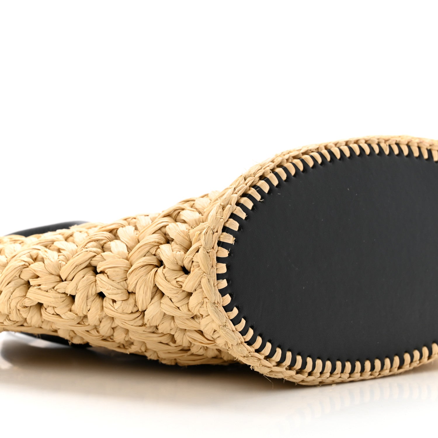 Bottega Veneta Raffia Calfskin Small Arco Basket Black 8 of 11