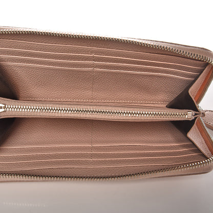 Saint Laurent Grained Calfskin Rive Gauche Zip Around Wallet Pink 5 of 7