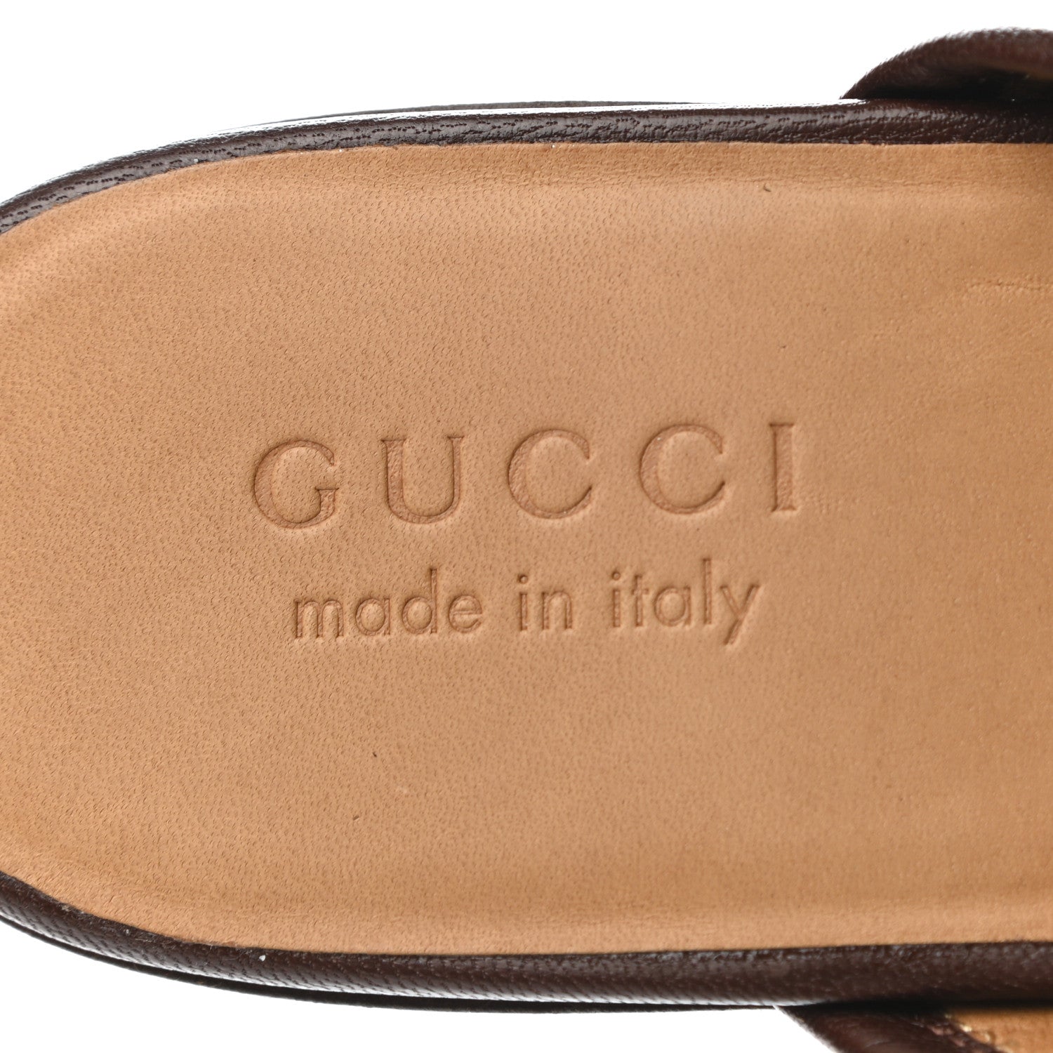 Gucci Goatskin Mens Horsebit Slippers 6.5 Light Brown 7 of 7