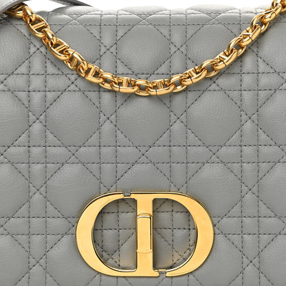 Christian Dior Lambskin Cannage Large Caro Bag Grey Stone 8 of 12