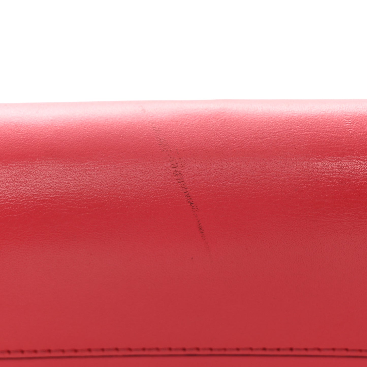 Calfskin Serpenti Forever Chain Wallet Reef Coral